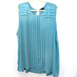 Ryan Wythe 5x plus size pleated sleeveless shell or tank top for laying